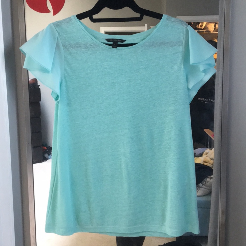 Banana Republic aqua shirt